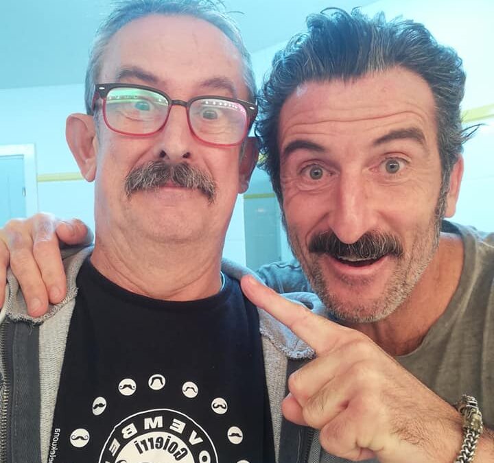 En el Zelai Aristi, Luis Zahera con Kike Biguri